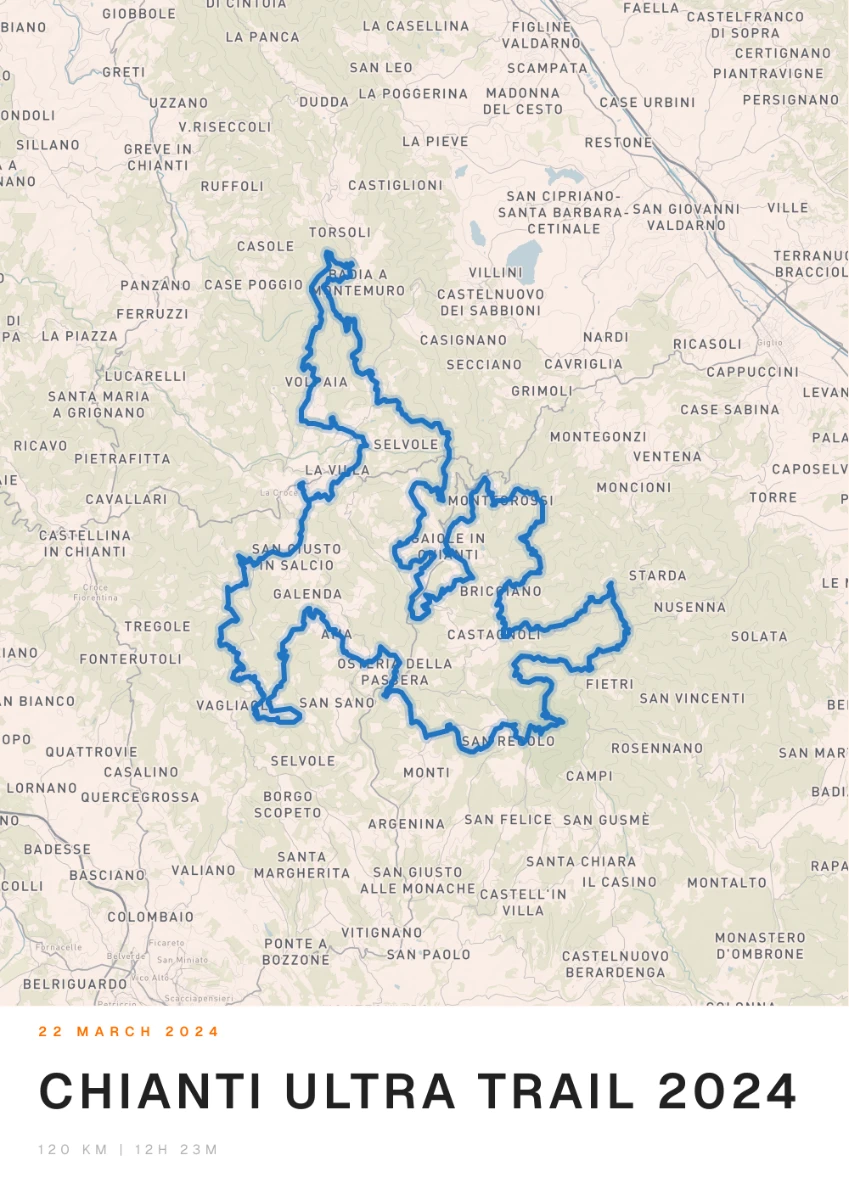 Chianti Ultra Trail 2024 route print