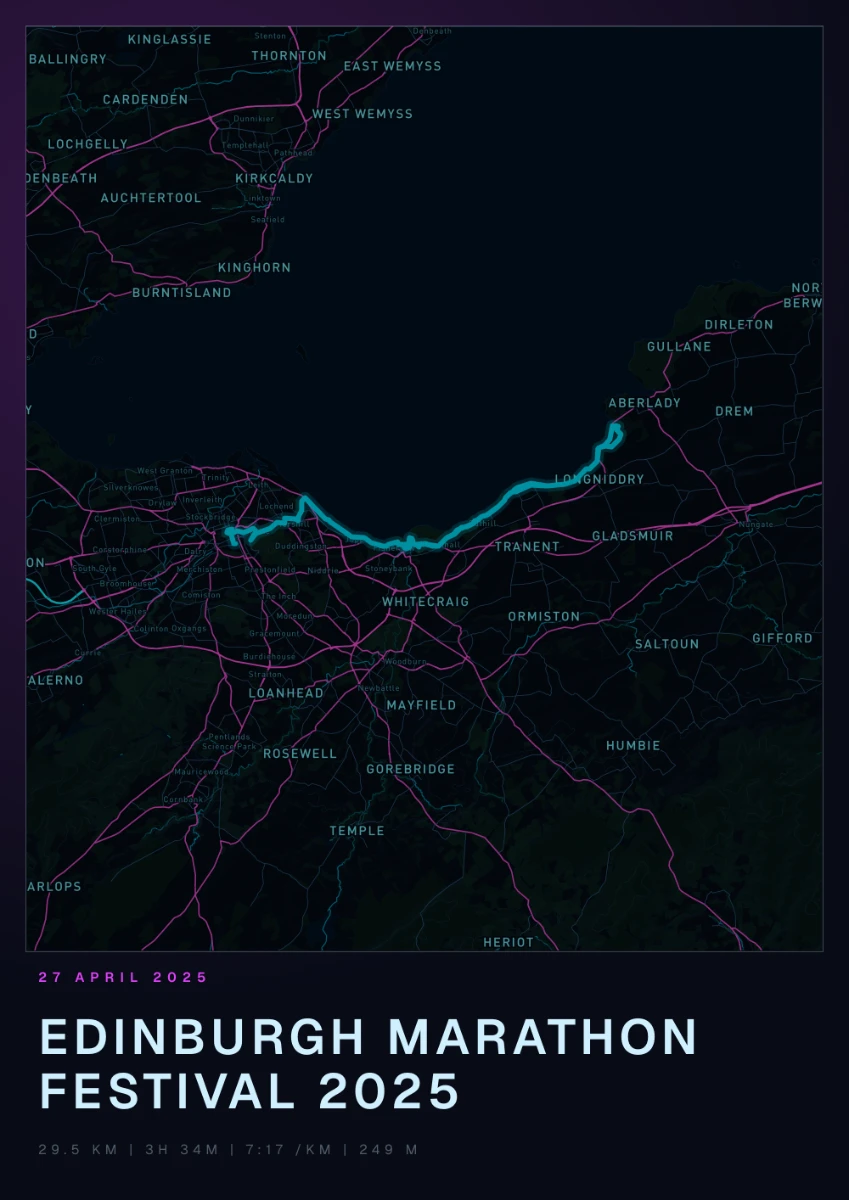 Edinburgh Half route print